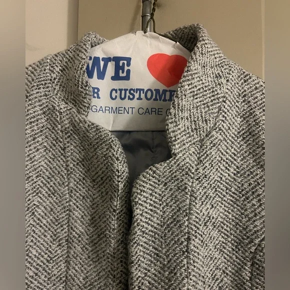 Wool White Gray Blazer - Picture 3 of 7